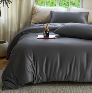 🛏️ DOZ by SIJO Bamboo Duvet Cover Set – King/Cal King – Storm – NWT